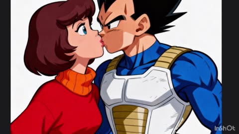 Velma and Vegeta, hentai, animated porn, soft porn, Velma and Vegeta, Velma losses her clothing.