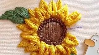 Incredible: Beautiful sunflower embroidery #shorts #trending #viral #new #foryou
