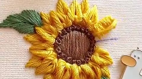 Incredible: Beautiful sunflower embroidery #shorts #trending #viral #new #foryou