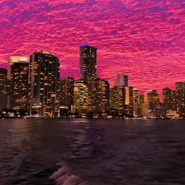 Crimson Skies Over the Cityscape