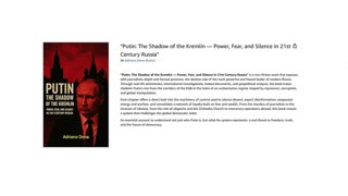 "Putin: The Shadow of the Kremlin — Power, Fear, and Silence in 21st Century Russia"