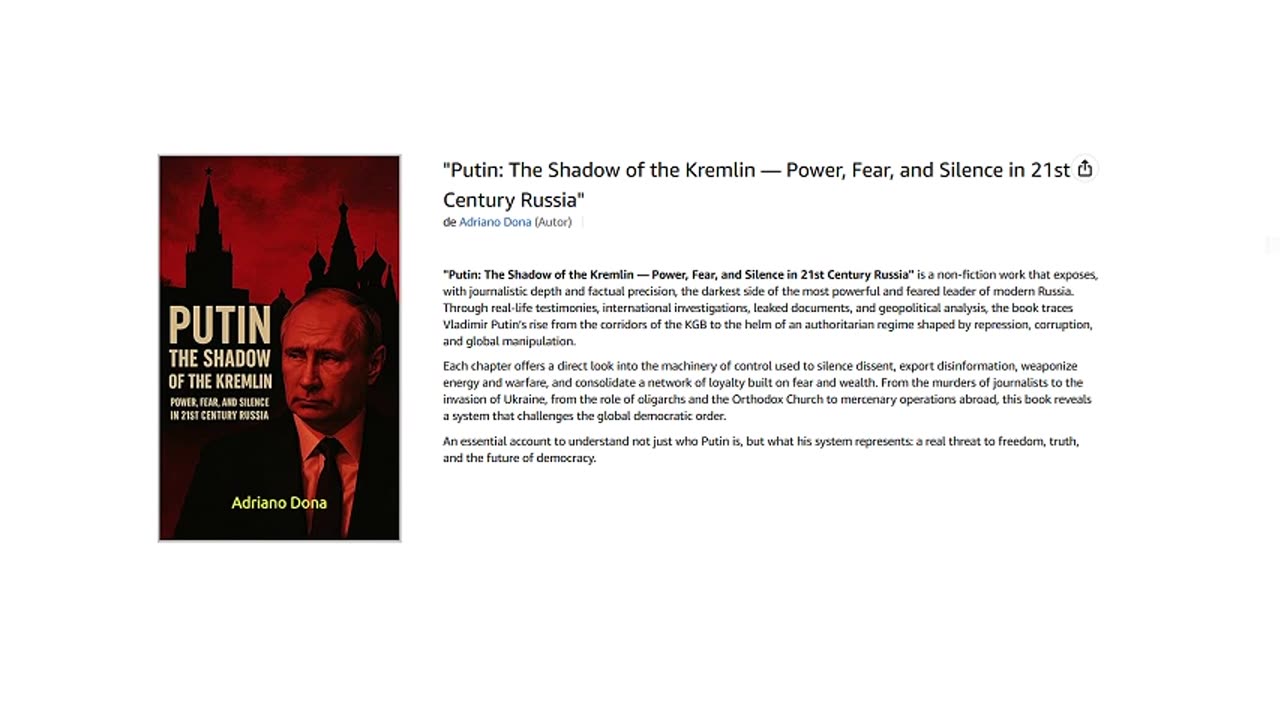 "Putin: The Shadow of the Kremlin — Power, Fear, and Silence in 21st Century Russia"