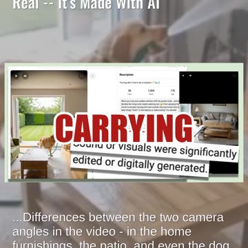 Fact Check: Video Of Dog Bringing A Garden Hose In The House Is NOT Real -- It's Made With AI