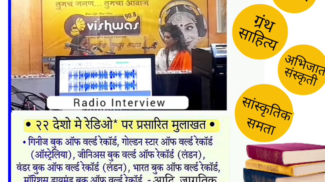 22 देशो मे रेडिओ पर प्रसारित मुलाखत - विश्वप्रसिद्ध ऐतिहासिक कालाराम मंदिर के भक्त चारुदत्त थोरात