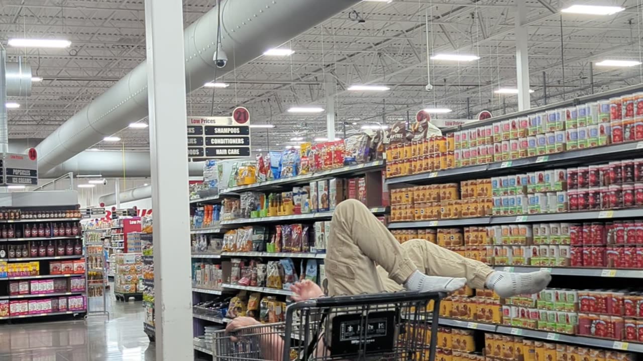 Grocery Cart Handstand Falls Flat