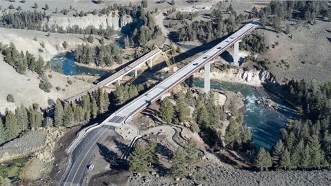 NEW Yellowstone River Bridge –Built Over Active Geothermal Vents!