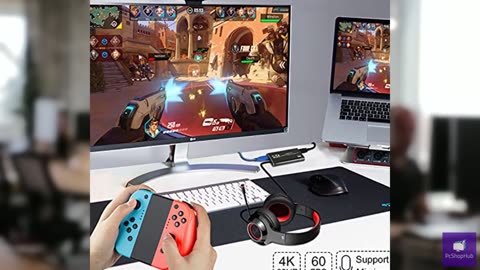 Capture Card Nintendo Switch, 4K HDMI Video Capture Card, 1080P 60FPS, HDMI to U