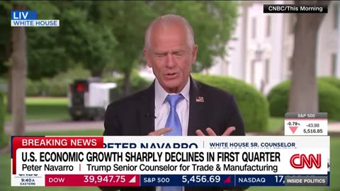 Hear Trump’s response to report showing a shrinking US economy