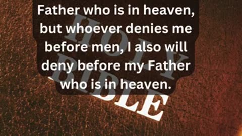 Journey of faith and spiritual growth Matthew 10:32-33 Daily Bible Verse
