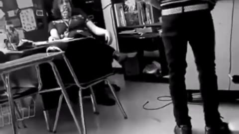 Negro teen-aper slaps teacher. Subman animal.