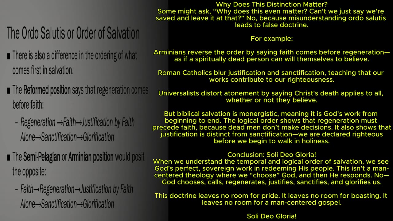 The Temporal and Logical Order of Salvation: Understanding Ordo Salutis