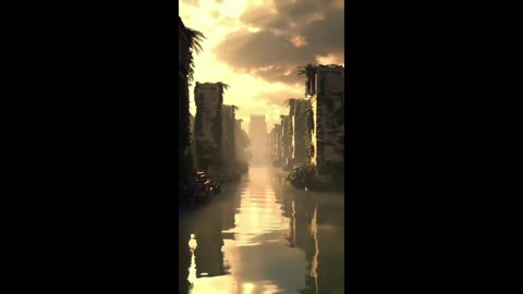 AMBIENT MUSIC COMBINES WITH THE SUN SETS OVER MESOPOTAMIA'S MAJESTIC RIVER
