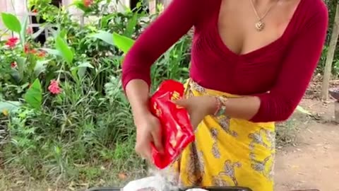 Fish soup and fried cook recipe and eat
