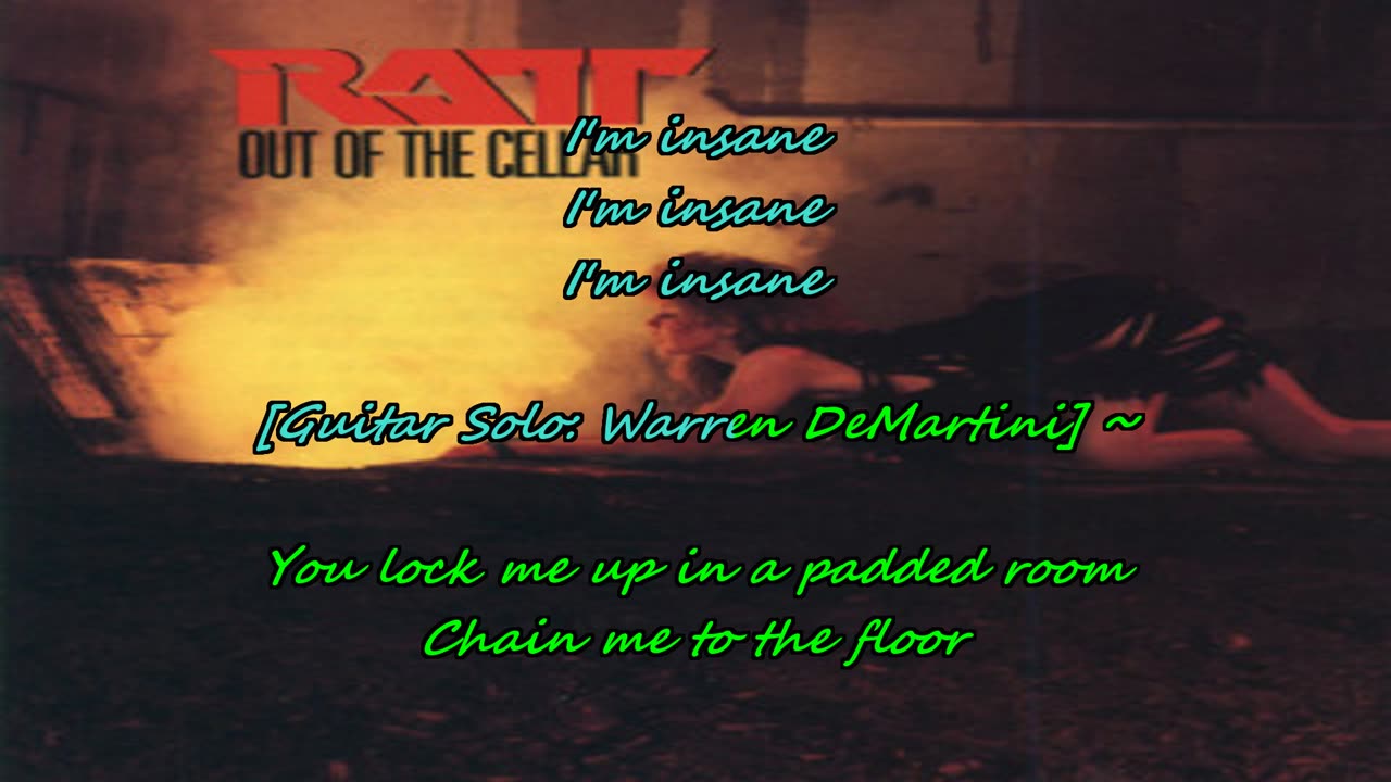Ratt ~ I'm Insane {mac meda karaoke}