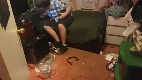 KID FREAKS OUT AND DESTROYS TV OVER XBOX!!!