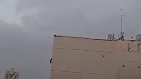 Footage captures moment missile strikes building in southern Israel
