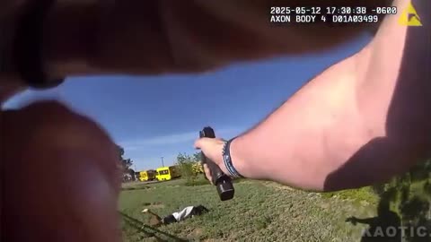 Cop shoots an idiot