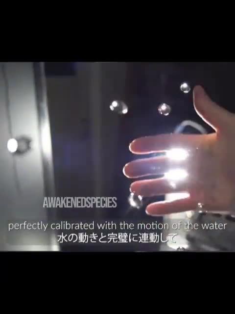Japanese engineers created a floating water pearl using frequencies and vibrations