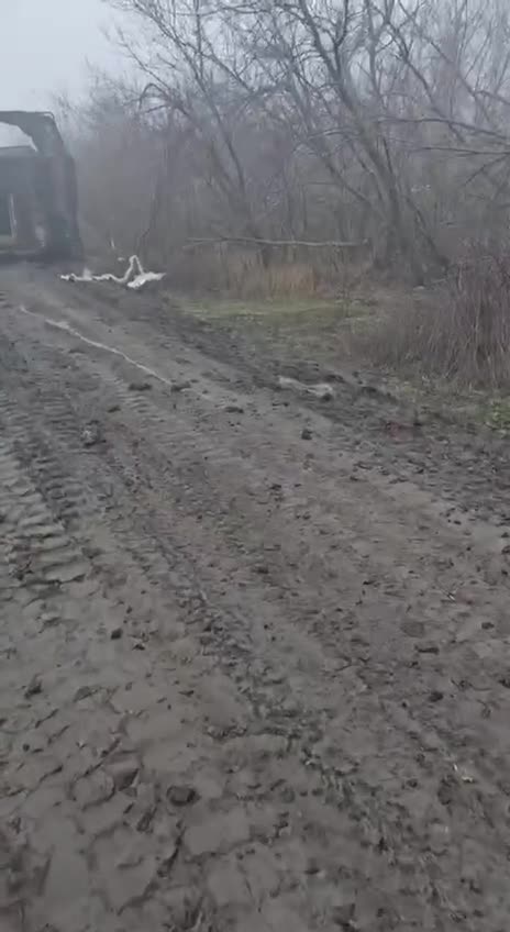 Supply road of the Ukrainian Armed Forces on the Dobropole direction