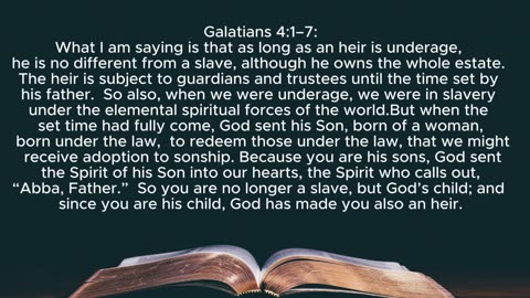 Sons and Daughters, not Slaves