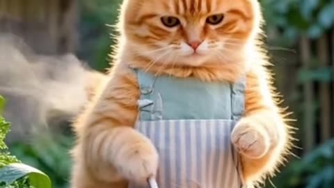 Gatinho fazendo comida - 2025 - 01