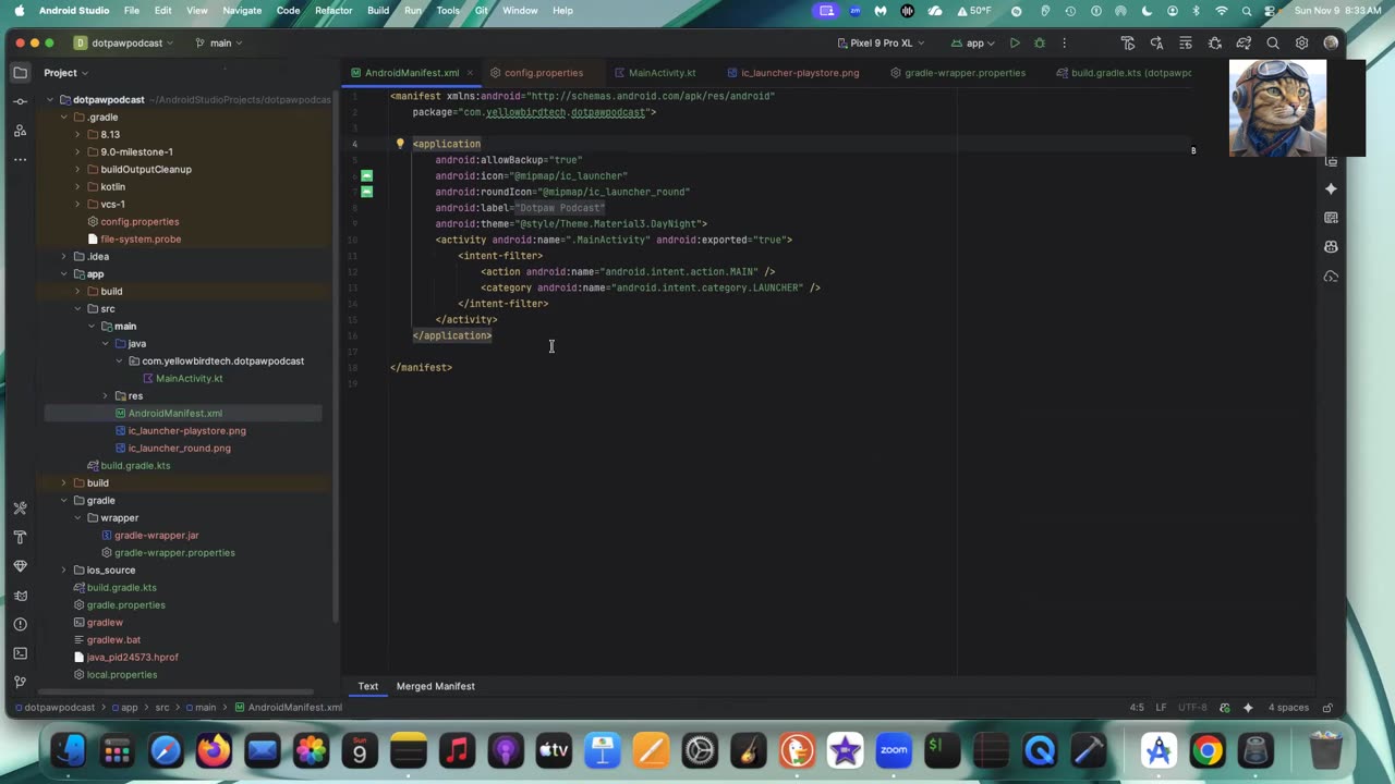 dotpaw podcast - how to build a podcast app - video instructions, for android.