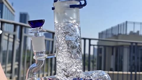 Phoenix Star Freezable Glycerin Bong with Inline Perc in Action #bongguy #stonerfam