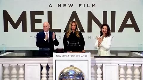 MELANIA RINGS THE BELL THIS MORNING