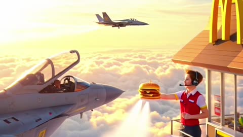 A Fighter Jet Picks Up McDonald's in the Sky