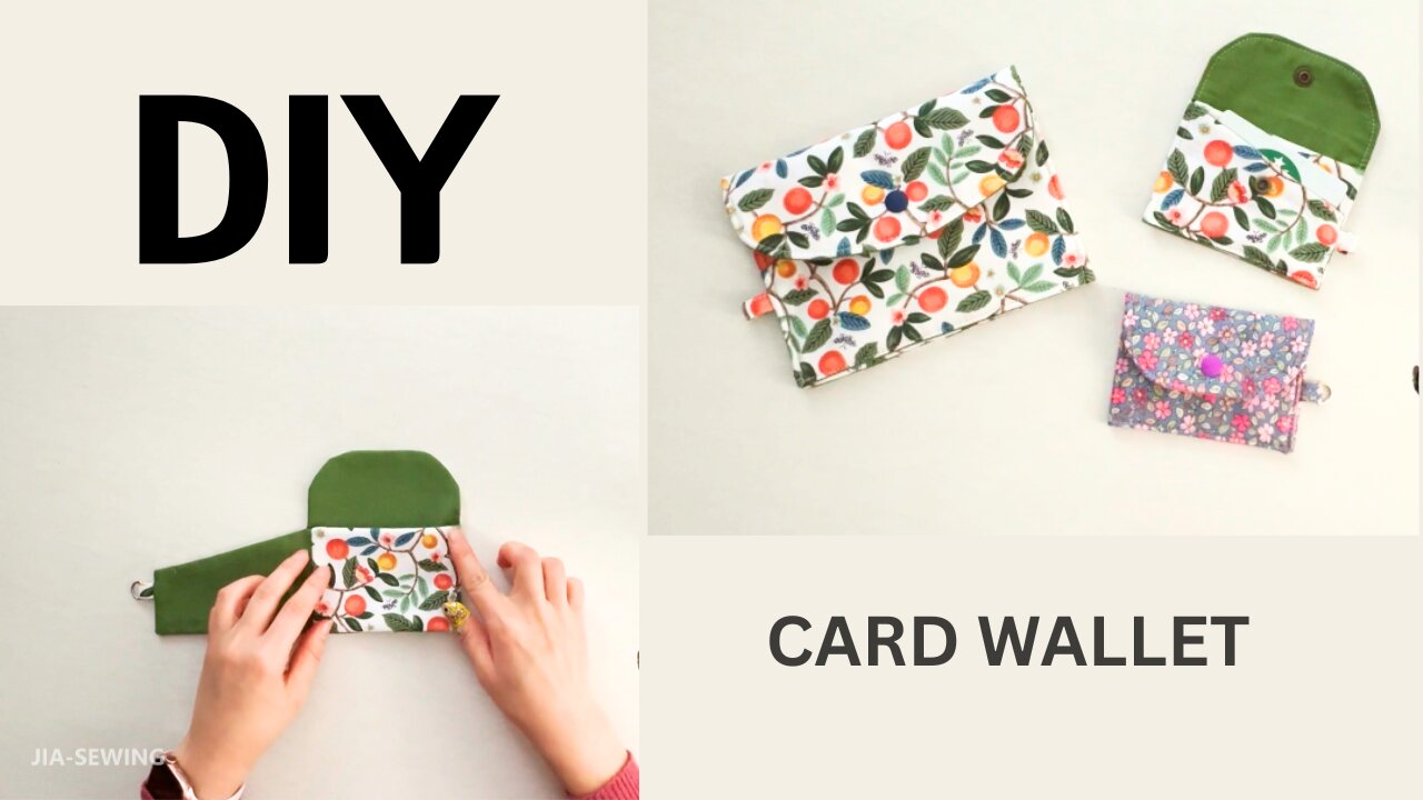 Orange Card Wallet🍊✨ | DIY | Quick Easy Sewing