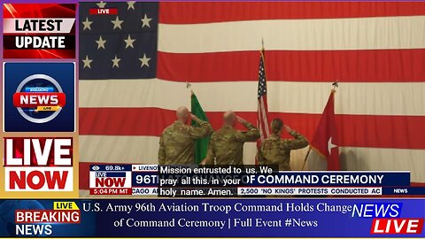 U.S. Army 96th Aviation Troop Command Holds Change of Command Ceremony | Full Event #News