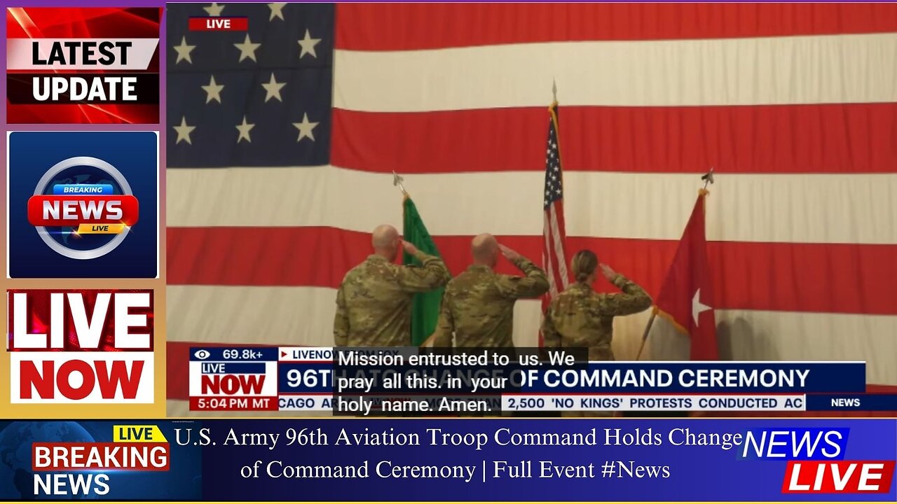 U.S. Army 96th Aviation Troop Command Holds Change of Command Ceremony | Full Event #News