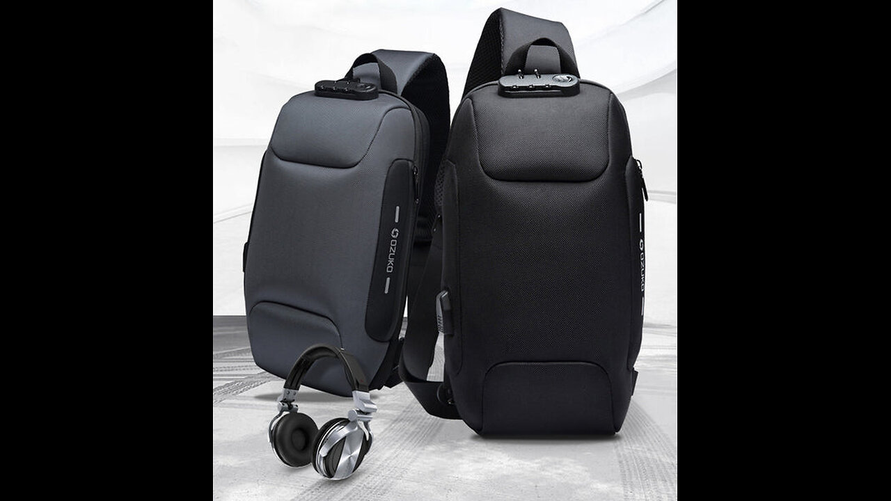 Most Secure Anti-theft Sling Backpack With 3-Digit Lock, Large Capacity & USB Charging Port
