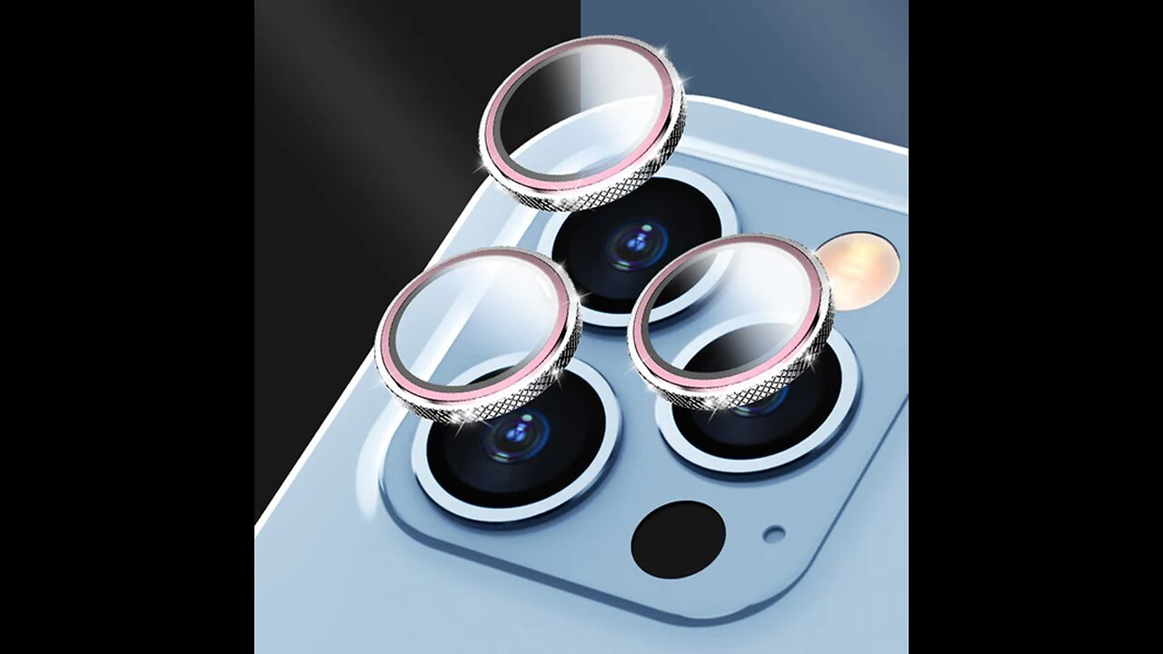 Tempered Glass Camera Lens Protector, with HD Clarity & Metal Frame, for iPhone 13 Series
