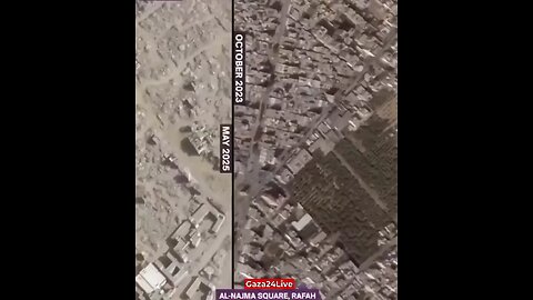 Gaza before and after Israel's genocidal war.