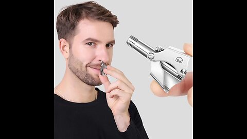 Portable Stainless Steel Manual Waterproof Nose Hair Trimmer, for Men and Women
