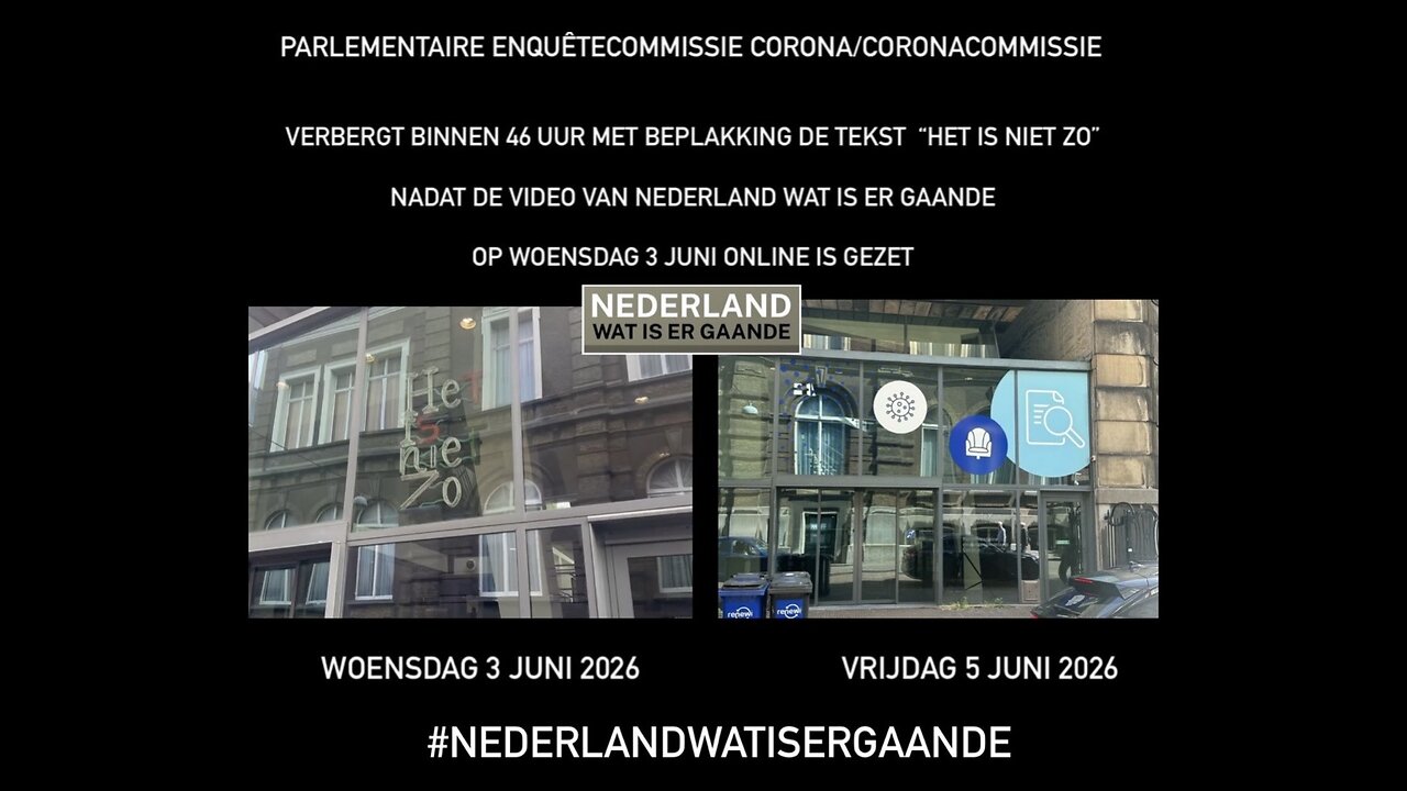 Parlementaire enquêtecommissie Corona/Coronacommissie verbergt tekst “Het is niet zo”