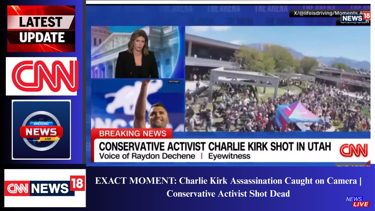 EXACT MOMENT: Charlie Kirk Assassination Caught on Camera | Conservative Activist Shot Dead