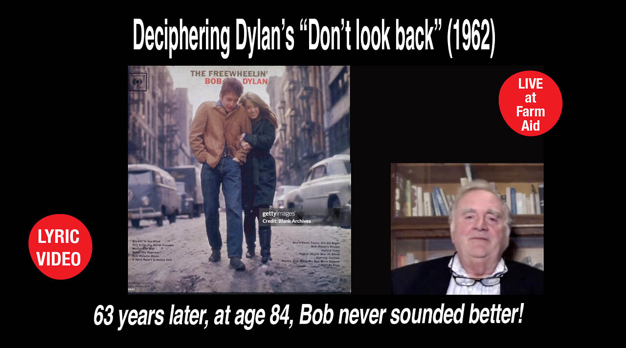 Deciphering Dylan's "Don't think twice," as performed Live at Farm Aid 40, on 9/20/25 #lyricvideo