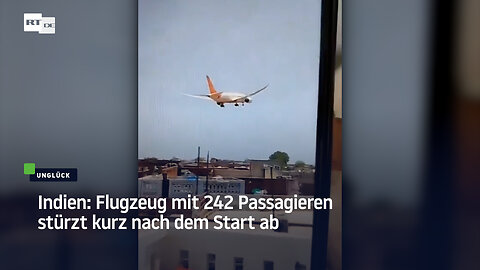 Indien: Flugzeug mit 242 Passagieren stürzt kurz nach dem Start ab
