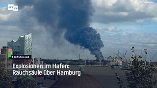 Explosionen im Hafen: Rauchsäule über Hamburg