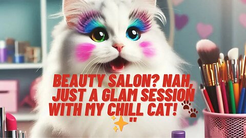 "When your cat enjoys makeup time more than you! 😹💄"