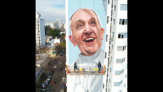 Pintan el mural “más grande del mundo” del papa Francisco