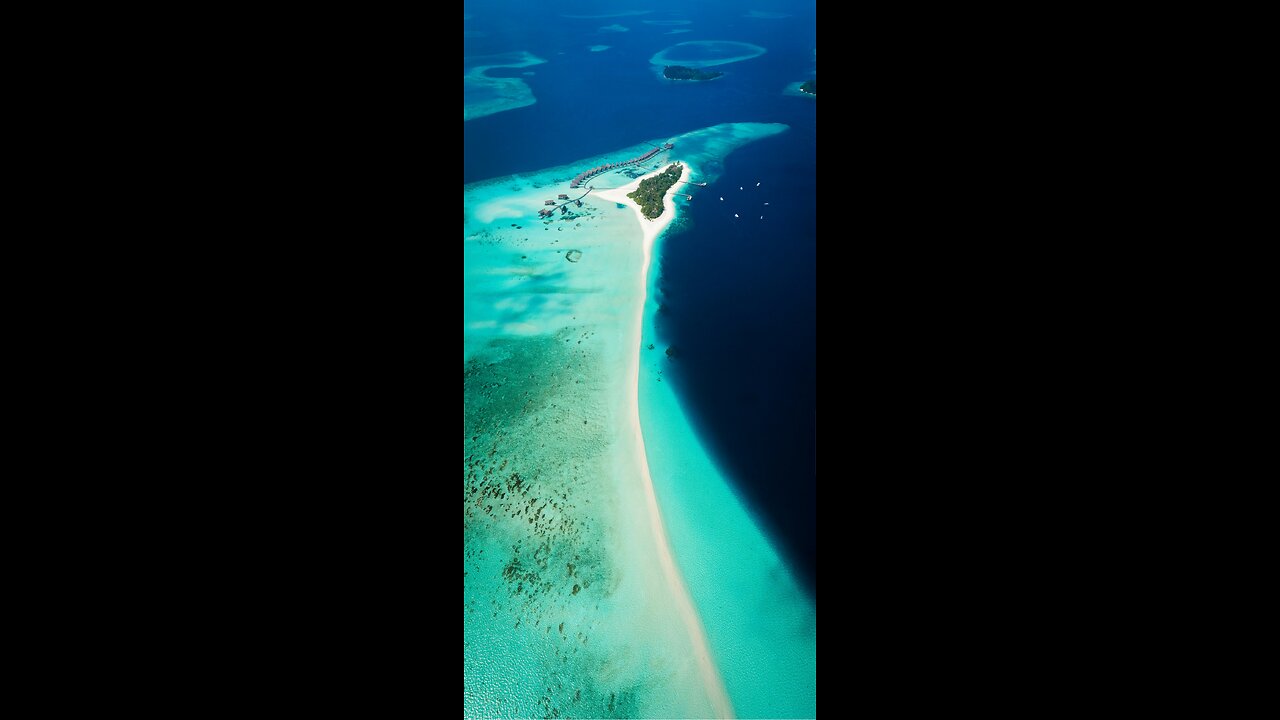Fly over the Maldives
