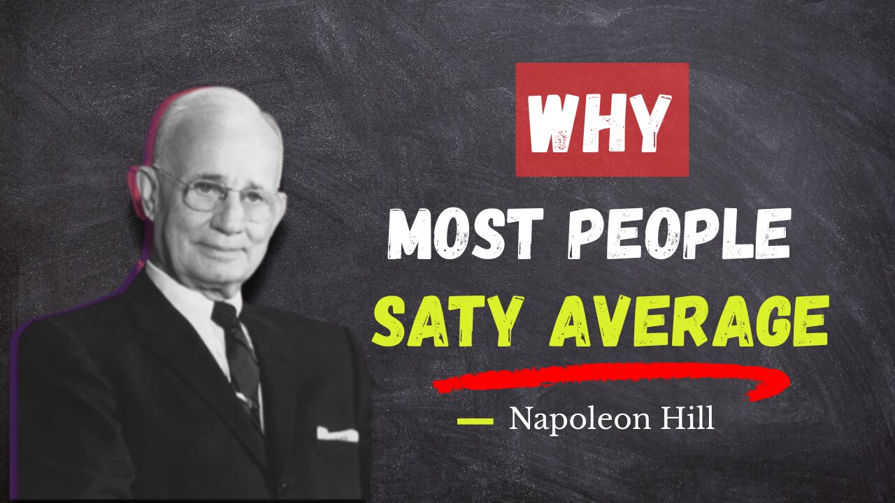 Escape the Average now | Napoleon Hill