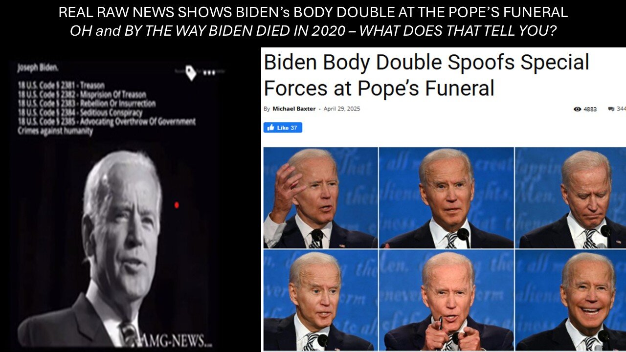 MY THOUGHTS ABOUT BIDEN'S DOUBLE? ASK THE DIGITL SOLDIERS AS EVERYTHING IS A GAME & YOU ARE THE FOOL
