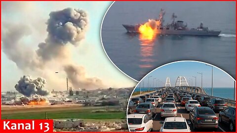 Storm Shadow attack on Crimea - Russians’ landing craft, radar systems hit, Kerch bridge stopped