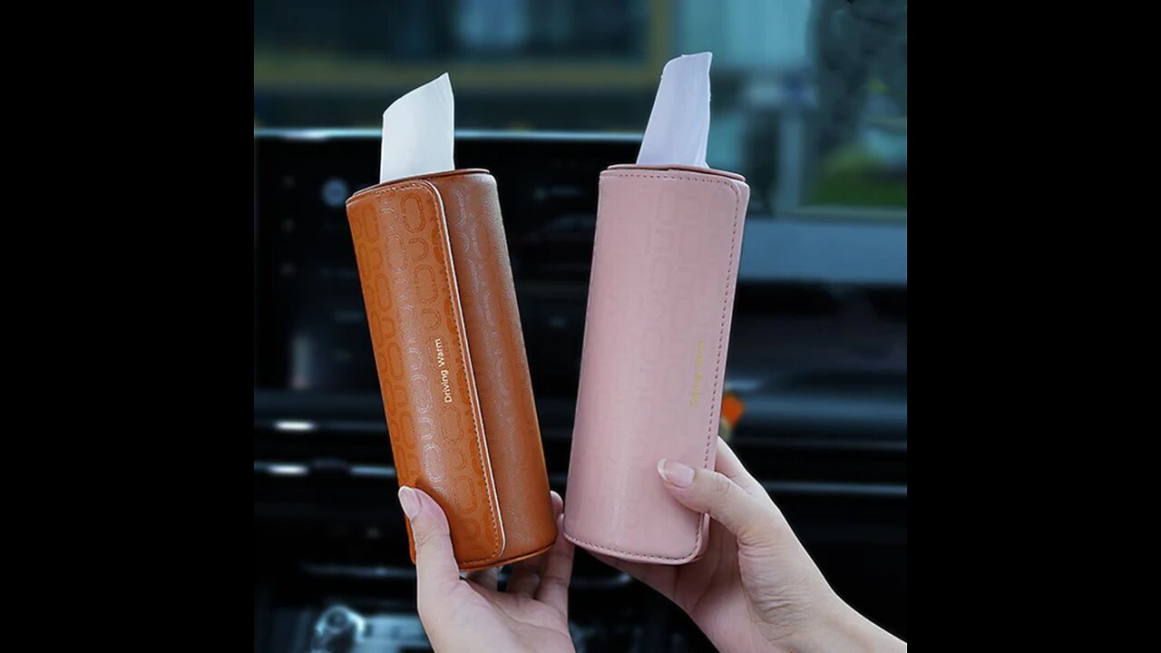 Car-mounted Premium Round Cylinder Tissue Box