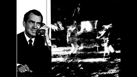 How did President Nixon call the moon on a landline in 1969?