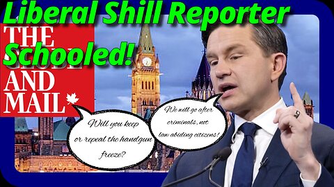 Pierre Poilievre Shuts Down Liberal Media Shill!